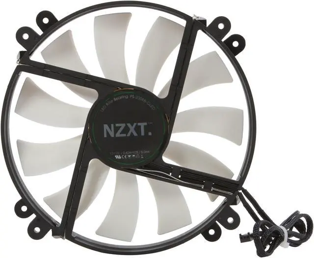 Alt view image 4 of 5 - NZXT FS-200RB-GLED 200mm SILENT Green LED Fan with ON/OFF Switch