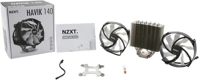 Alt view image 8 of 8 - NZXT HAVIK-140 CPU Cooler w. Dual 140mm Fans