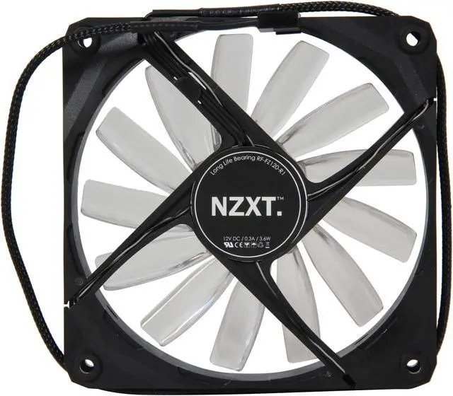 Alt view image 4 of 5 - NZXT Air Flow Series RF-FZ120-R1 Red LED Case Fan