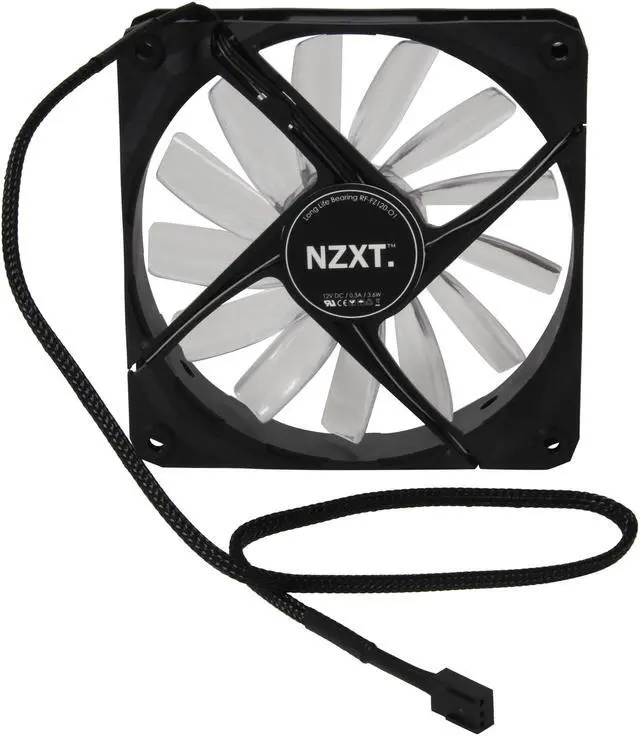 Alt view image 4 of 5 - NZXT Air Flow Series RF-FZ120-O1 Orange LED Case Fan