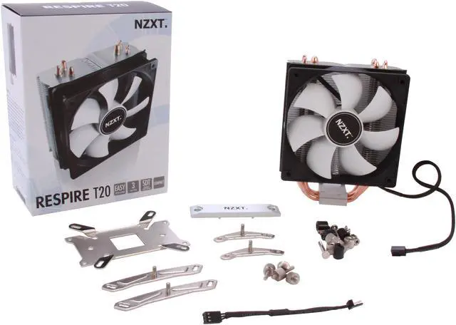 Alt view image 7 of 7 - NZXT RC-RST20-01 120mm Sleeve Direct Touch 3 Heat Pipe CPU Cooler