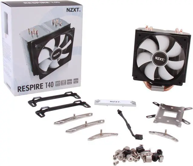 Alt view image 6 of 6 - NZXT RC-RST40-01 120mm Sleeve Direct Touch 4 Heat Pipe CPU Cooler