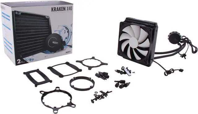 Alt view image 5 of 5 - NZXT Kraken X40 RL-KRX40-01 Ultra Performance Water/Liquid CPU Cooler 140MM