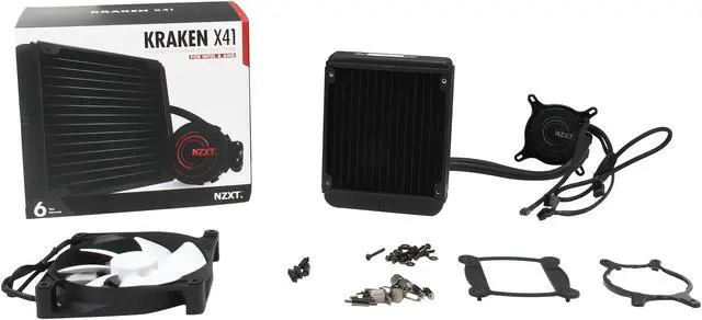 Alt view image 5 of 5 - NZXT Kraken X41 RL-KRX41-01 140mm All-In-One Water / Liquid CPU Cooling Solution