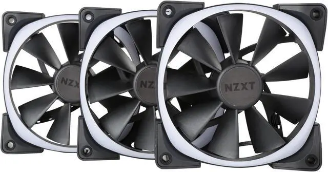 Alt view image 2 of 12 - NZXT RF-AR120-T1 RGB LED Aer RGB120 Triple Pack 3 x Advanced RGB LED PWM Fan for HUE+