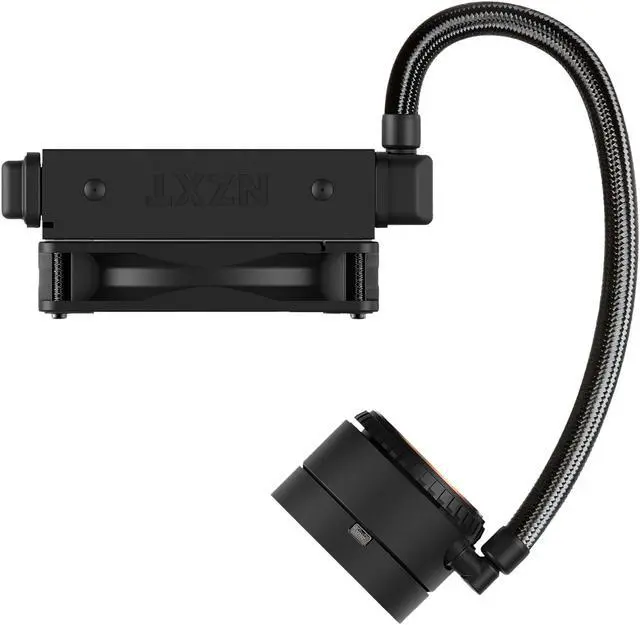 Alt view image 9 of 12 - NZXT Kraken M22 120mm - All-In-One RGB CPU Liquid Cooler - CAM-Powered - Infinity Mirror Design - Reinforced Extended Tubing - Aer P120mm PWM Radiator Fan LGA 1700 Compatible