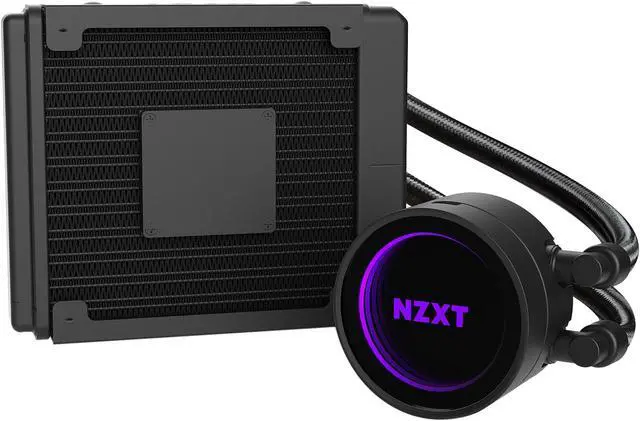 Alt view image 4 of 12 - NZXT Kraken M22 120mm - All-In-One RGB CPU Liquid Cooler - CAM-Powered - Infinity Mirror Design - Reinforced Extended Tubing - Aer P120mm PWM Radiator Fan LGA 1700 Compatible