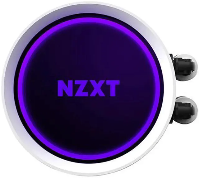 Alt view image 4 of 7 - NZXT Kraken X53 RGB 240mm - RL-KRX53-RW - AIO RGB CPU Liquid Cooler - Rotating Infinity Mirror Design - Powered By CAM V4 - RGB Connector - 2 x Aer P120 120mm Radiator Fans White LGA 1700 Compatible