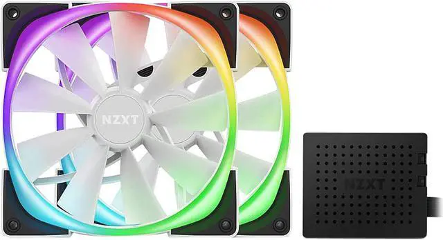 Alt view image 2 of 7 - NZXT HF-2814C-DW 140mm RGB LED White Aer RGB 2 PWM 1500RPM Fan Twin Stater Pack
