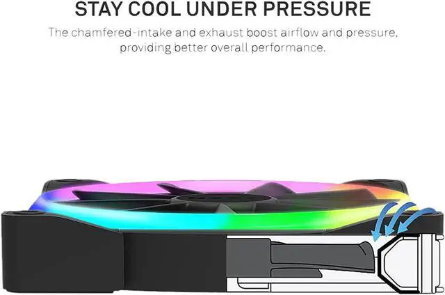 Alt view image 5 of 7 - NZXT HF-2814C-DB 140mm RGB LED Black Aer RGB 2 PWM 1500RPM Fan Twin Stater Pack