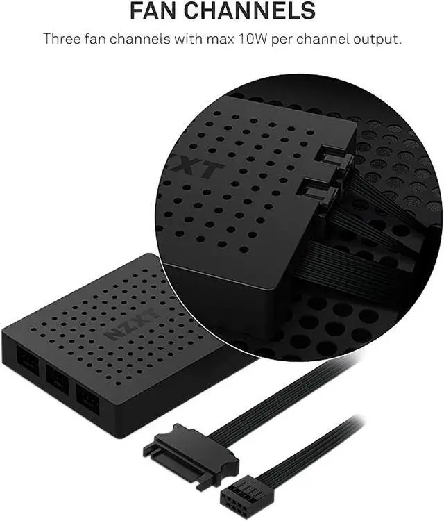 Alt view image 6 of 7 - NZXT HF-2814C-DB 140mm RGB LED Black Aer RGB 2 PWM 1500RPM Fan Twin Stater Pack