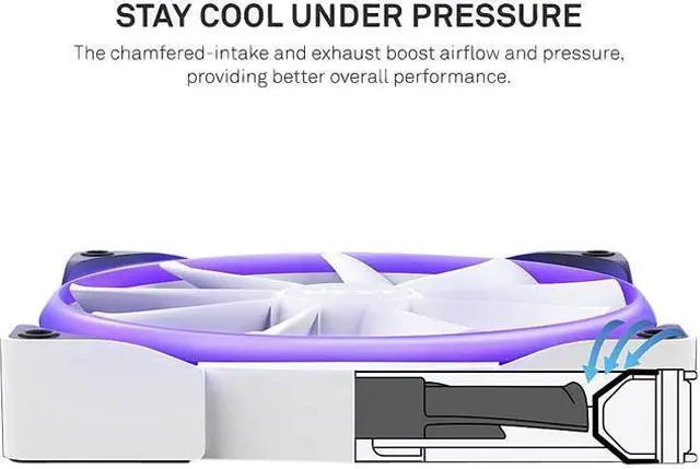 Alt view image 6 of 7 - NZXT HF-2812C-TW Aer RGB 2 120mm Triple Starter Pack Case Fan - White
