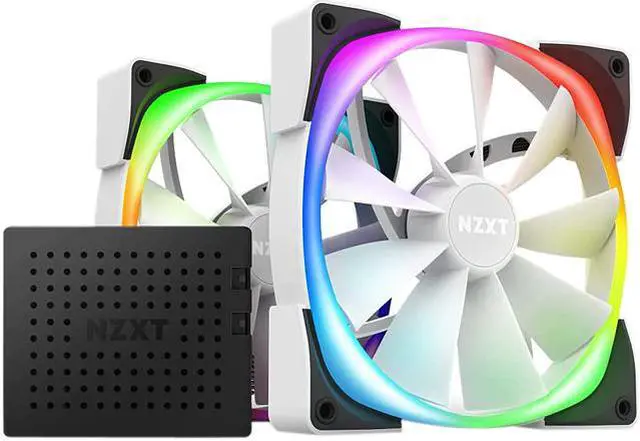 Main image of NZXT HF-2814C-DW 140mm RGB LED White Aer RGB 2 PWM 1500RPM Fan Twin Stater Pack