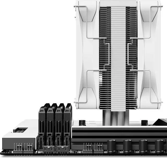 Alt view image 12 of 12 - NZXT T120 CPU Air Cooler - RC-TN120-W1 - CPU Liquid Cooler - Conductive Copper Pipes - Fluid Dynamic Bearings - AMD and Intel Compatibility - White