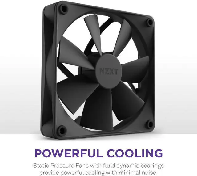 Alt view image 5 of 8 - NZXT Kraken 240mm - RL-KN240-B1 – AIO CPU Liquid Cooler - LCD Display - 2 x F120P Static Pressure Fan Radiator Fans LGA 1851/1700 / AM5 Compatible