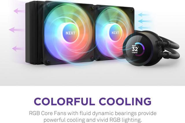 Alt view image 5 of 8 - NZXT Kraken RGB 360mm - RL-KR360-B1- AIO RGB CPU Liquid Cooler - LCD Display - 3 x F120RGB Core Fans Radiator Fans Black LGA 1851/ 1700 / AM5 Compatible