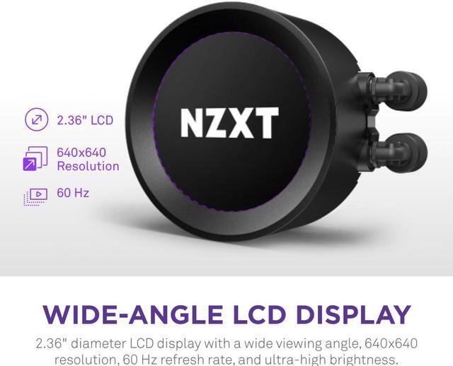 Alt view image 3 of 8 - NZXT Kraken Elite 280mm - RL-KN28E-B1 – AIO CPU Liquid Cooler - Customizable LCD Display - 2 x F140P Static Pressure Fan Radiator Fans LGA 1700 / AM5 Compatible