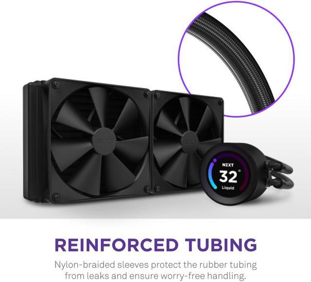 Alt view image 7 of 8 - NZXT Kraken Elite 280mm - RL-KN28E-B1 – AIO CPU Liquid Cooler - Customizable LCD Display - 2 x F140P Static Pressure Fan Radiator Fans LGA 1700 / AM5 Compatible