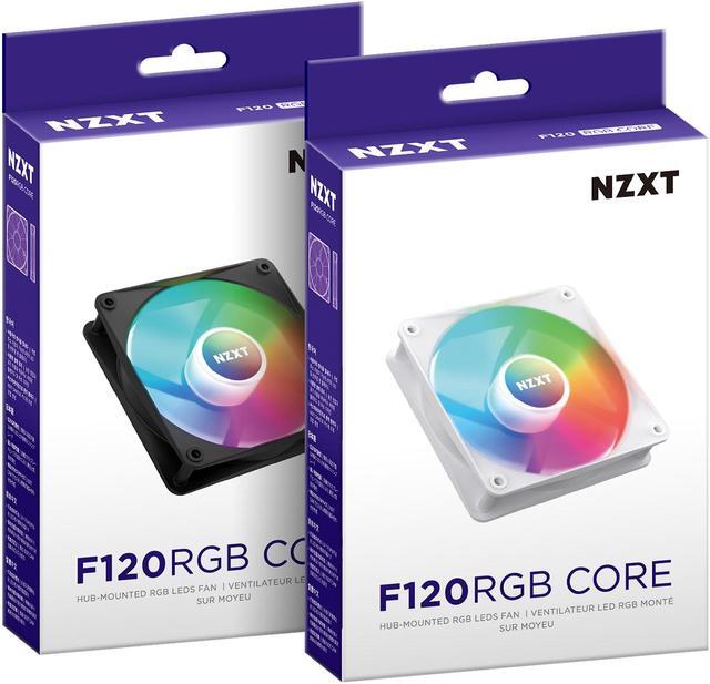 Alt view image 7 of 13 - NZXT F120 RGB Core Fan - RF-C12SF-B1 - 120mm Hub-Mounted RGB Fan - Sublime RGB Lighting - PWM Control - Single, 120mm Case Fan - Black