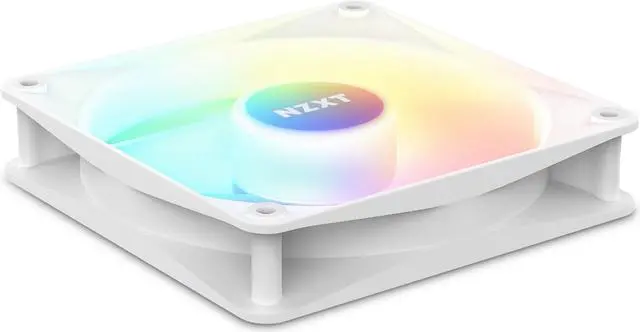 Alt view image 5 of 13 - NZXT F120 RGB Core Fan - RF-C12SF-W1 - 120mm Hub-Mounted RGB Fan - Sublime RGB Lighting - PWM Control - Single, 120mm Case Fan - White
