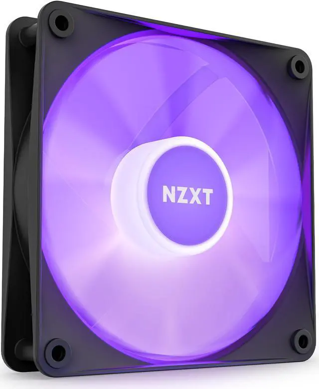 Alt view image 2 of 14 - NZXT F120 RGB Core Fan - RF-C12TF-B1 - 120mm Hub-Mounted RGB Fan - Sublime RGB Lighting - PWM Control - Triple, 120mm Case Fan - Black