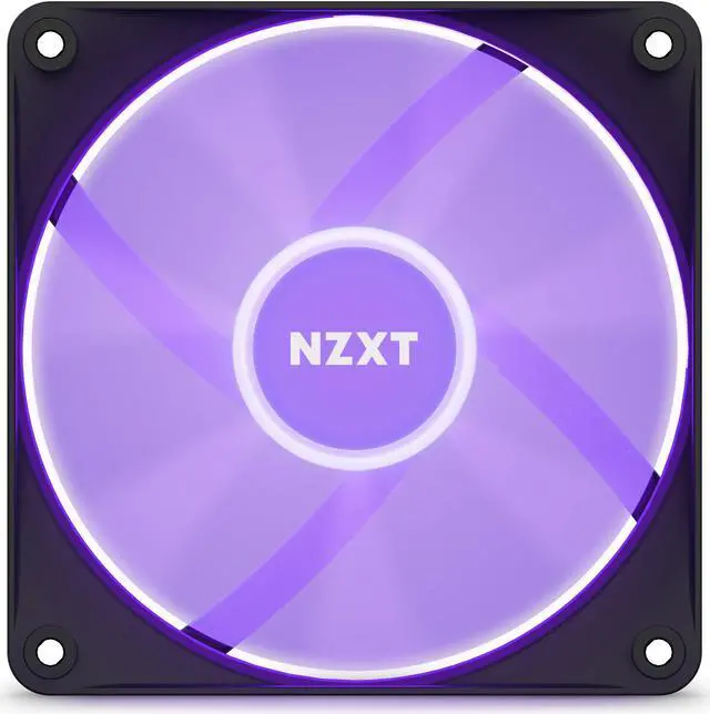 Alt view image 4 of 14 - NZXT F120 RGB Core Fan - RF-C12TF-B1 - 120mm Hub-Mounted RGB Fan - Sublime RGB Lighting - PWM Control - Triple, 120mm Case Fan - Black