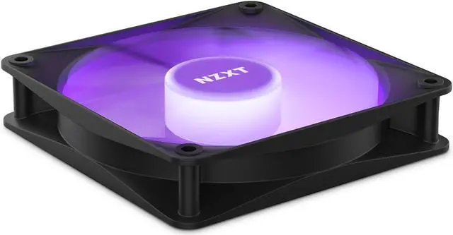 Alt view image 6 of 14 - NZXT F120 RGB Core Fan - RF-C12TF-B1 - 120mm Hub-Mounted RGB Fan - Sublime RGB Lighting - PWM Control - Triple, 120mm Case Fan - Black