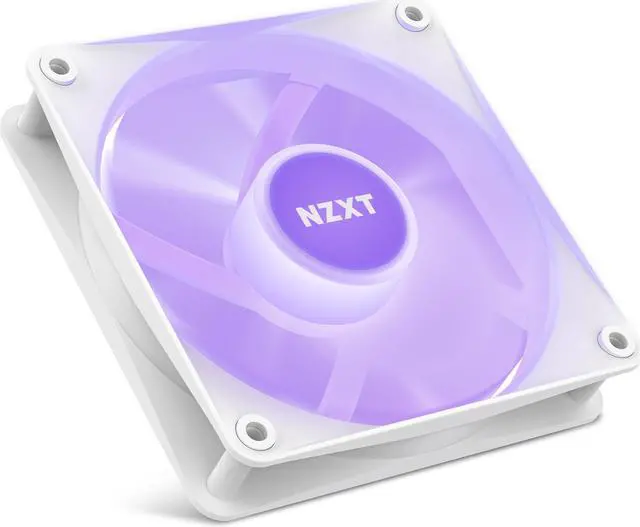 Alt view image 3 of 14 - NZXT F120 RGB Core Fan - RF-C12TF-W1 - 120mm Hub-Mounted RGB Fan - Sublime RGB Lighting - PWM Control - Triple, 120mm Case Fan - White