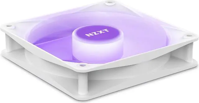 Alt view image 6 of 14 - NZXT F120 RGB Core Fan - RF-C12TF-W1 - 120mm Hub-Mounted RGB Fan - Sublime RGB Lighting - PWM Control - Triple, 120mm Case Fan - White