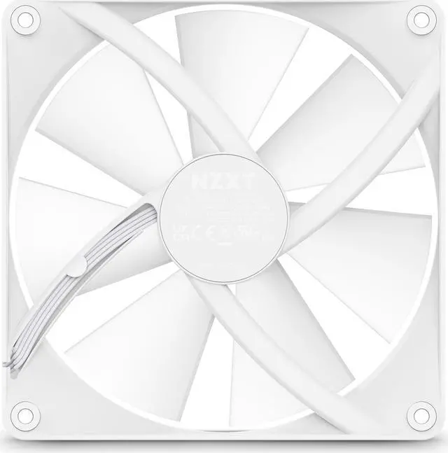 Alt view image 7 of 14 - NZXT F120 RGB Core Fan - RF-C12TF-W1 - 120mm Hub-Mounted RGB Fan - Sublime RGB Lighting - PWM Control - Triple, 120mm Case Fan - White