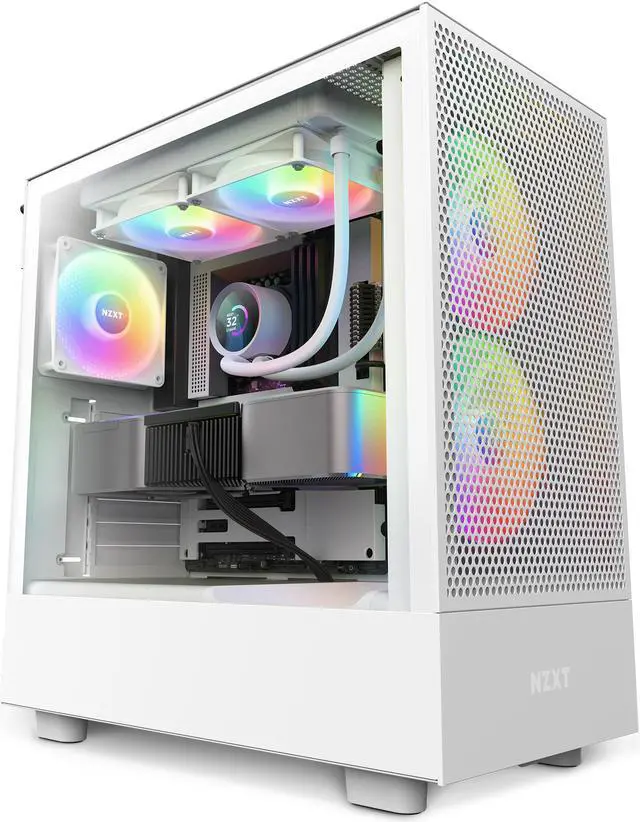 Alt view image 12 of 14 - NZXT F120 RGB Core Fan - RF-C12TF-W1 - 120mm Hub-Mounted RGB Fan - Sublime RGB Lighting - PWM Control - Triple, 120mm Case Fan - White