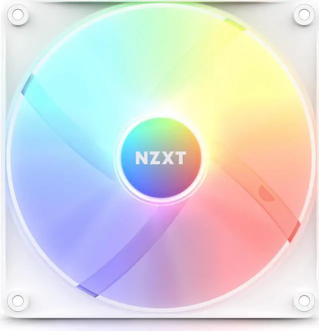Alt view image 3 of 14 - NZXT F140 RGB Core Fan - RF-C14SF-W1 - 140mm Hub-Mounted RGB Fan - Sublime RGB Lighting - PWM Control - Single, 140mm Case Fan - White