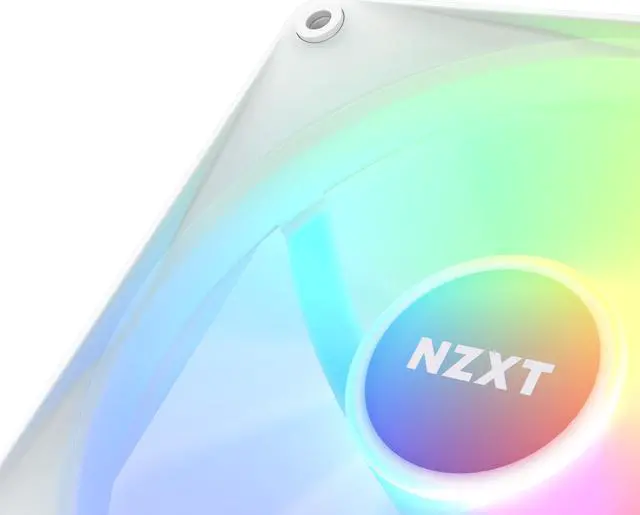 Alt view image 5 of 14 - NZXT F140 RGB Core Fan - RF-C14SF-W1 - 140mm Hub-Mounted RGB Fan - Sublime RGB Lighting - PWM Control - Single, 140mm Case Fan - White