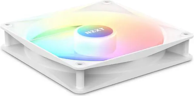 Alt view image 6 of 14 - NZXT F140 RGB Core Fan - RF-C14SF-W1 - 140mm Hub-Mounted RGB Fan - Sublime RGB Lighting - PWM Control - Single, 140mm Case Fan - White