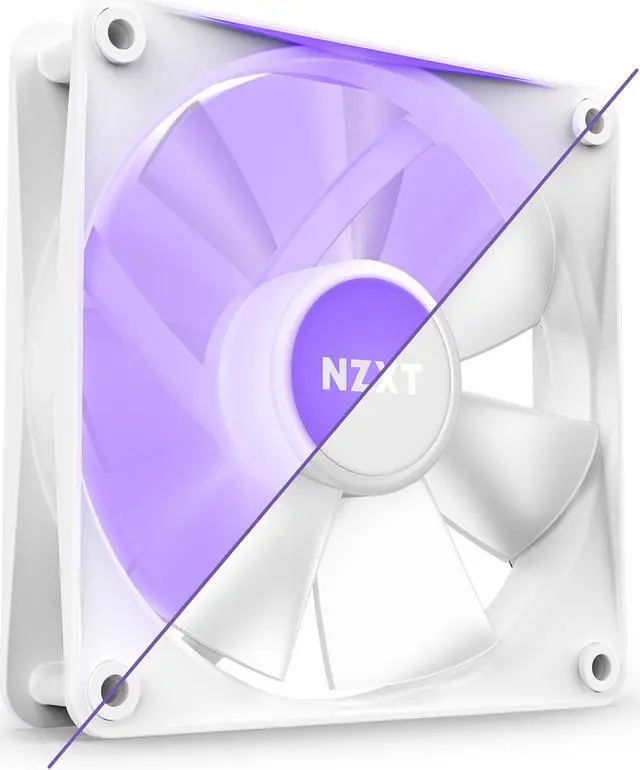 Alt view image 8 of 14 - NZXT F140 RGB Core Fan - RF-C14SF-W1 - 140mm Hub-Mounted RGB Fan - Sublime RGB Lighting - PWM Control - Single, 140mm Case Fan - White