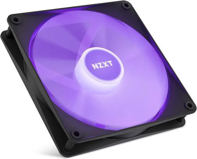 Alt view image 3 of 14 - NZXT F140 RGB Core Fan - RF-C14DF-B1 - 140mm Hub-Mounted RGB Fan - Sublime RGB Lighting - PWM Control - Double, 140mm Case Fan - Black
