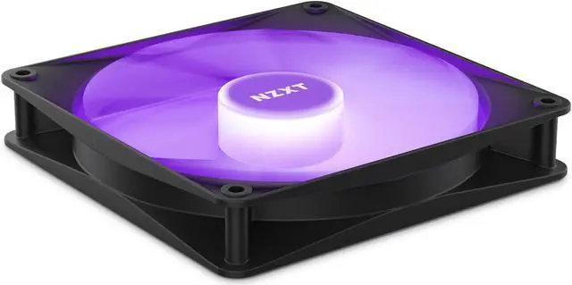 Alt view image 6 of 14 - NZXT F140 RGB Core Fan - RF-C14DF-B1 - 140mm Hub-Mounted RGB Fan - Sublime RGB Lighting - PWM Control - Double, 140mm Case Fan - Black