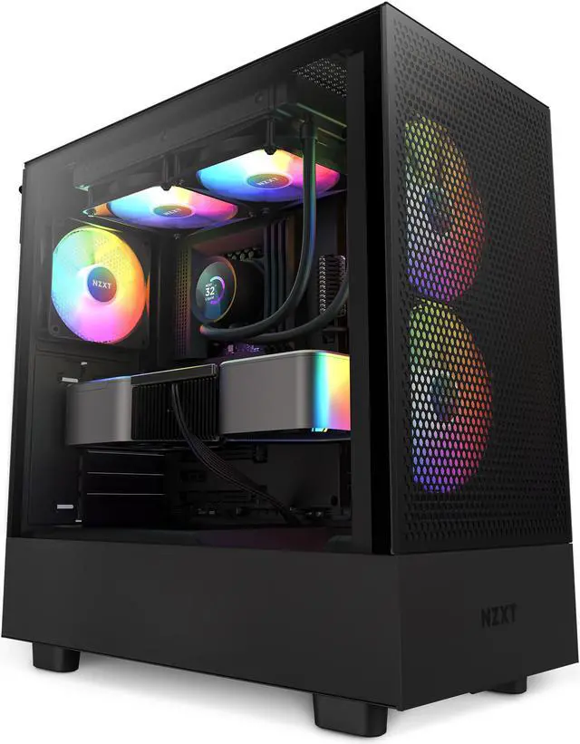 Alt view image 12 of 14 - NZXT F140 RGB Core Fan - RF-C14DF-B1 - 140mm Hub-Mounted RGB Fan - Sublime RGB Lighting - PWM Control - Double, 140mm Case Fan - Black