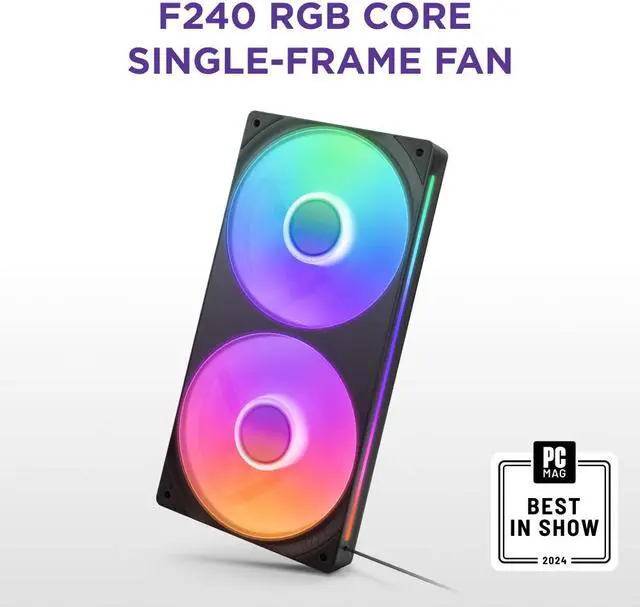 Main image of NZXT F240 RGB CORE RF-U24HF-B1 240mm RGB LED Single-Frame RGB Fan Unit