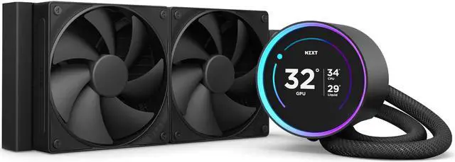 Main image of KRAKEN ELITE 240 BLACK AIO LIQUID COOLER WITH IPS LCD & STATIC PRESSURE FANS Intel Socket LGA 1851, 1700 & 1200/115X AMD Socket AM5, AM4
