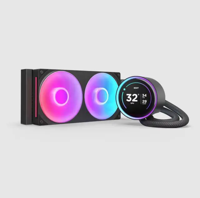 Main image of KRAKEN ELITE RGB 240 BLACK WITH AIO LIQUID COOLER WITH IPS LCD & STATIC PRESSURE FANS Intel Socket LGA 1851, 1700 & 1200/115X AMD Socket AM5, AM4