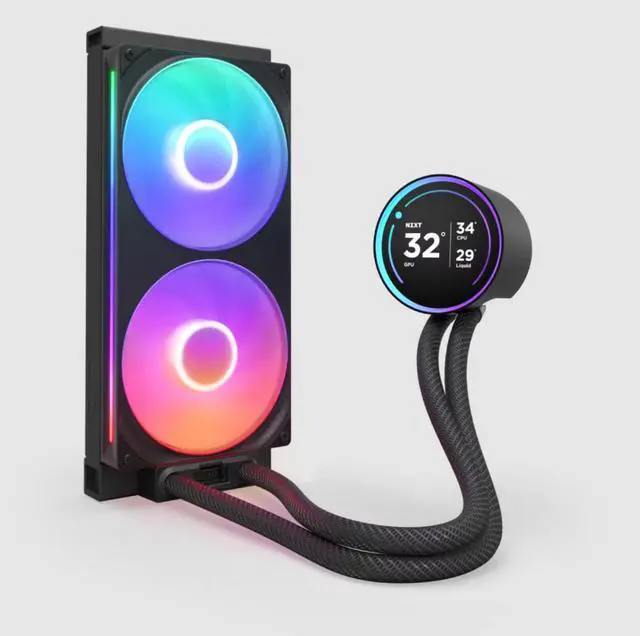 Alt view image 2 of 6 - KRAKEN ELITE RGB 280 BLACK AIO LIQUID COOLER WITH IPS LCD & STATIC PRESSURE FANS Intel Socket LGA 1851, 1700 & 1200/115X AMD Socket AM5, AM4