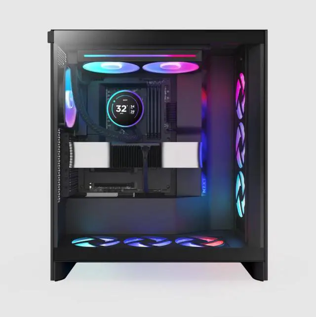 Alt view image 5 of 6 - KRAKEN ELITE RGB 280 BLACK AIO LIQUID COOLER WITH IPS LCD & STATIC PRESSURE FANS Intel Socket LGA 1851, 1700 & 1200/115X AMD Socket AM5, AM4