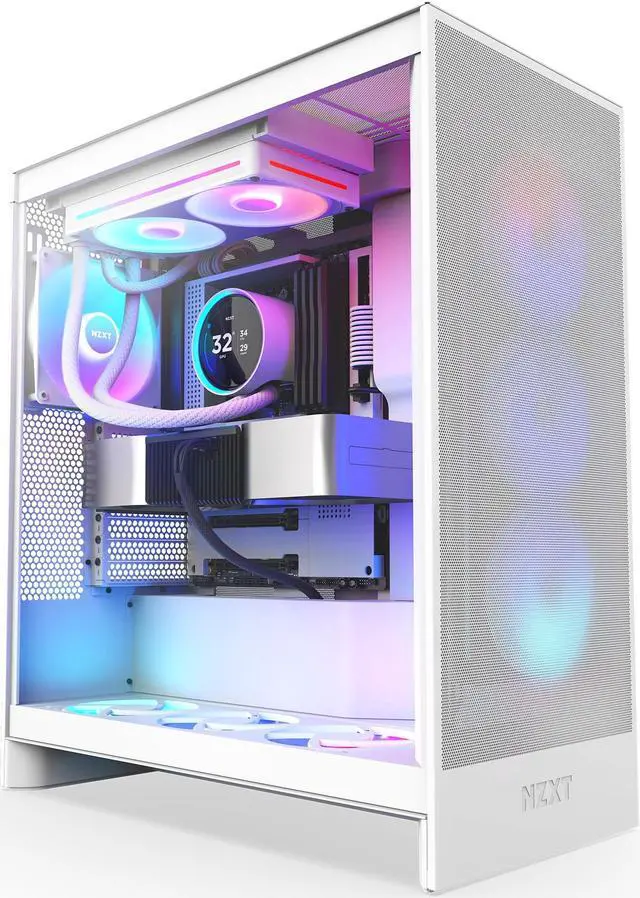 Alt view image 7 of 8 - KRAKEN ELITE RGB 280 WHITE AIO LIQUID COOLER WITH IPS LCD & STATIC PRESSURE FANS Intel Socket LGA 1851, 1700 & 1200/115X AMD Socket AM5, AM4