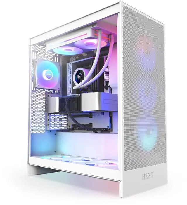 Alt view image 4 of 8 - NZXT KRAKEN PLUS RGB 240 MM WHITE AIO LIQUID COOLER WITH 1.54" LCD & RGB CORE SINGLE FRAME FAN