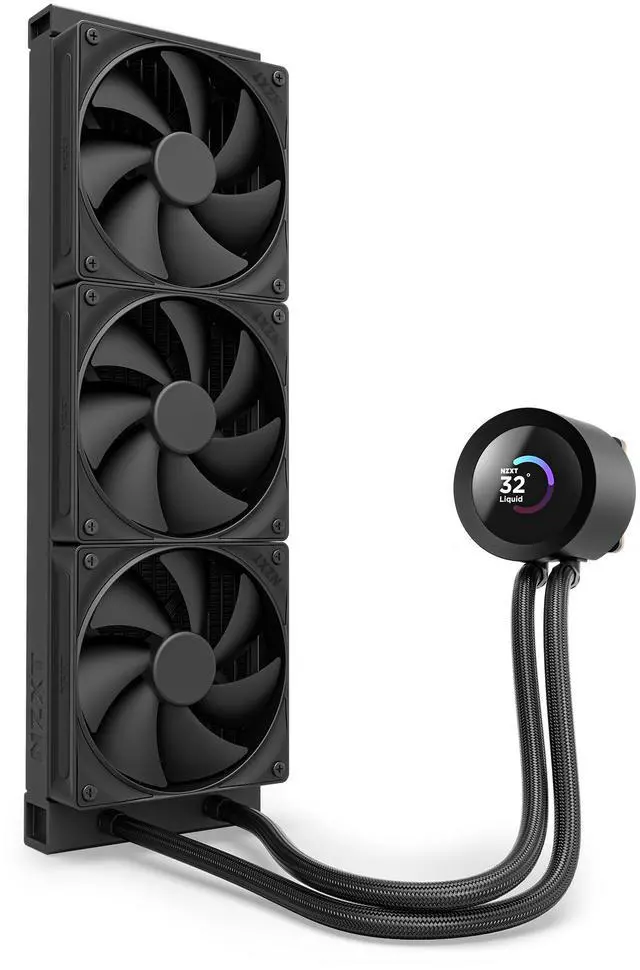 Alt view image 2 of 7 - NZXT KRAKEN PLUS 360 MM AIO LIQUID COOLER WITH 1.54" LCD & STATIC PRESSURE FANS