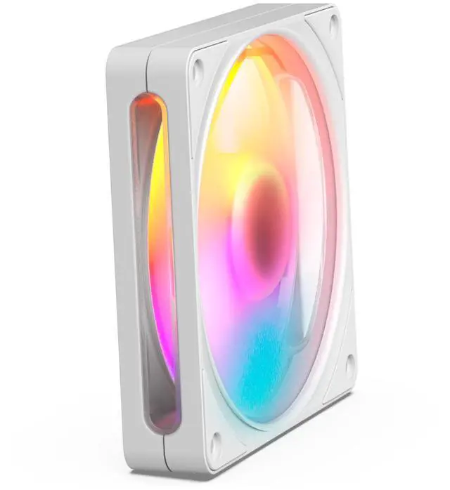 Main image of NZXT F120 RGB White 120mm PWM Addressable RGB Case Fan