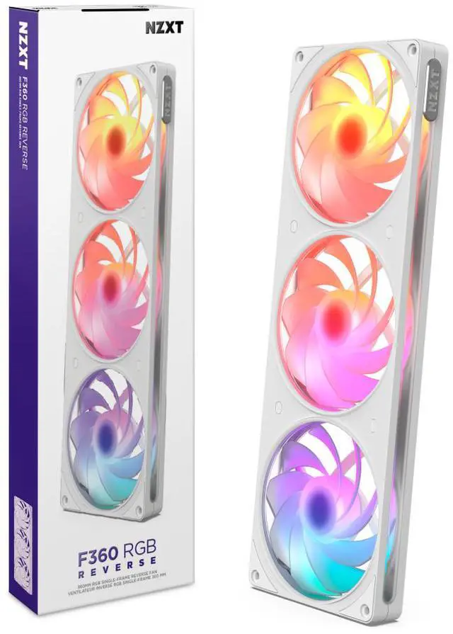 Alt view image 2 of 10 - NZXT F360 RGB Reverse RF-R236R-WF 360mm RGB LED 35-146-186