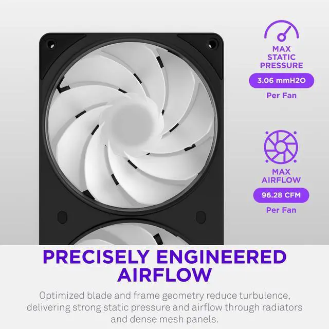 Alt view image 9 of 10 - NZXT F420 RGB Reverse Black 420mm PWM Single-Frame Reverse-Blade RGB Fan