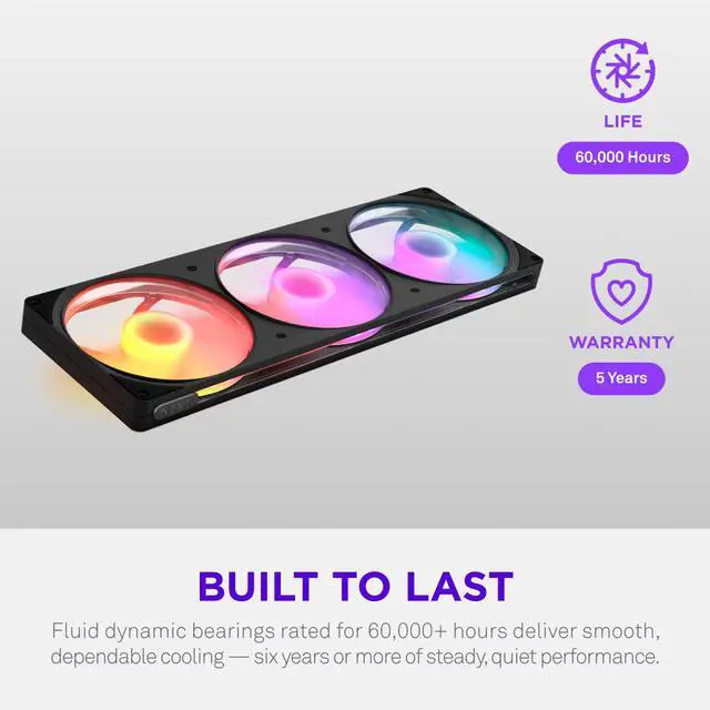 Alt view image 4 of 10 - NZXT F420 RGB Reverse Black 420mm PWM Single-Frame Reverse-Blade RGB Fan